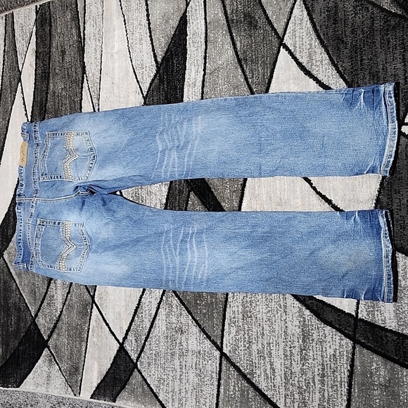 TRUE LUCK EMBROIDERED DISTRESSED STRAIGHT LEG DENIM JEAN - Picture 10 of 14